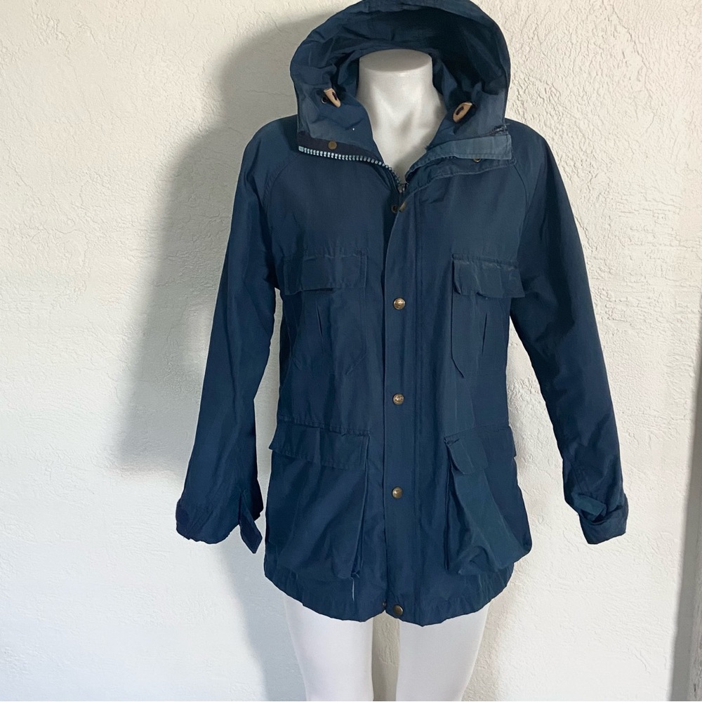 LL Bean Vintage Parka Freeport Maine Navy Blue S